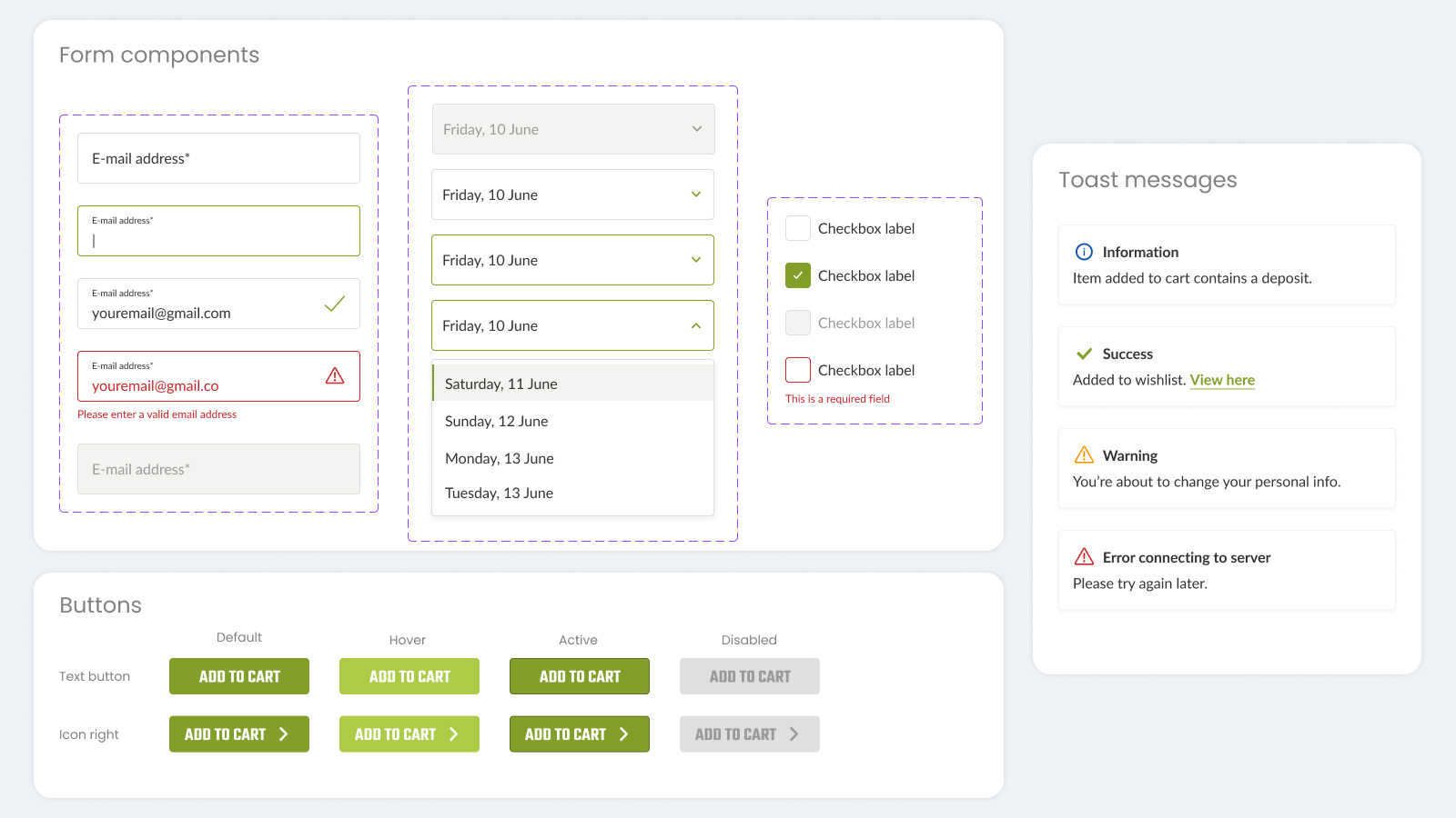Design system components