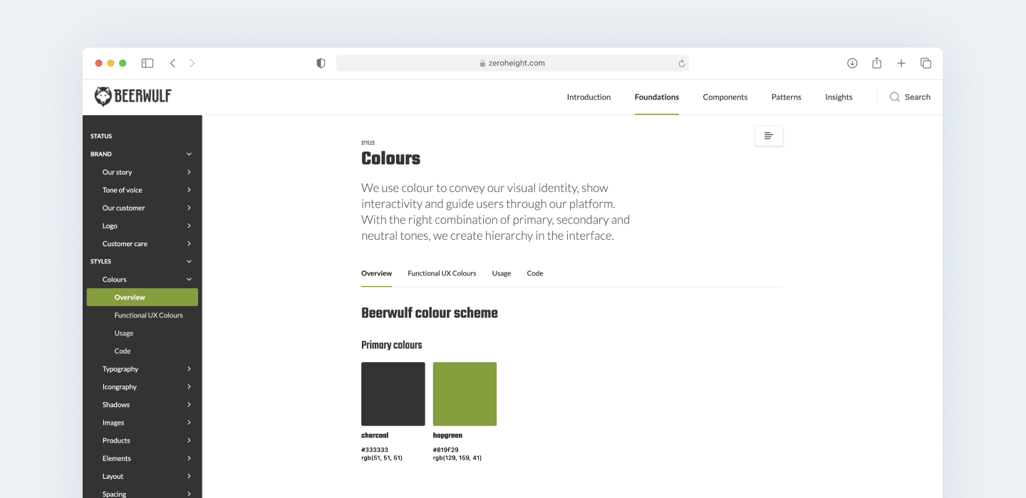 Design system brand guidelines